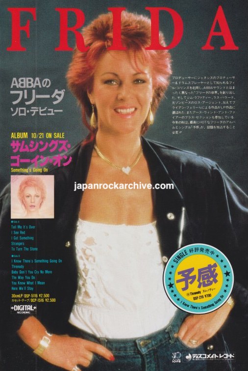 Frida 1982/11 Something's Going On Japan album promo ad