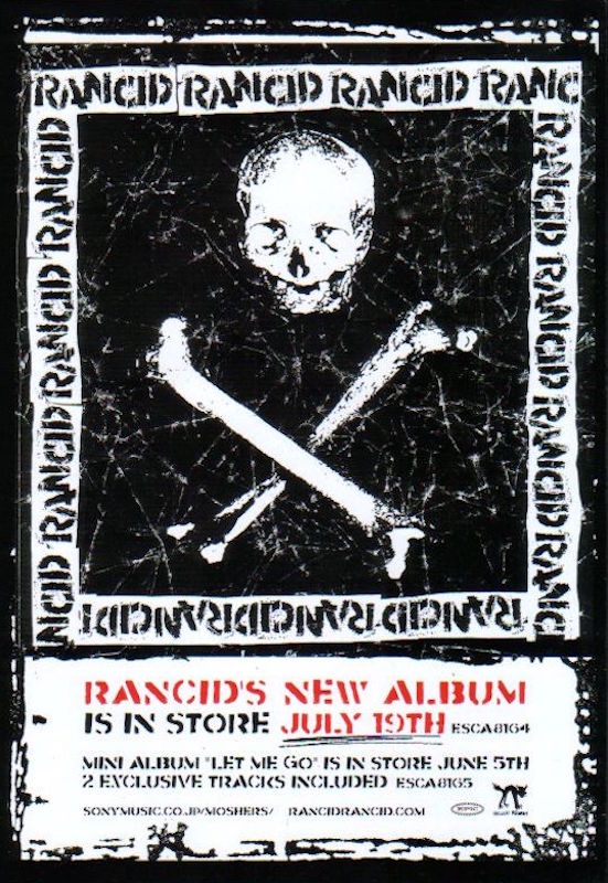 Rancid 2000/08 S/T Japan album promo ad