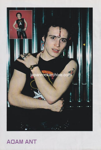 Adam Ant 1981/08 Japanese music press cutting clipping - photo pinup / mini poster