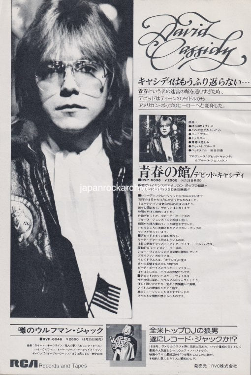 David Cassidy 1976/05 Home Is Where The Heart Is Japan album promo ad