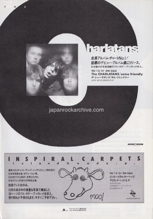 The Charlatans 1991/01 Some Friendly Japan album promo ad