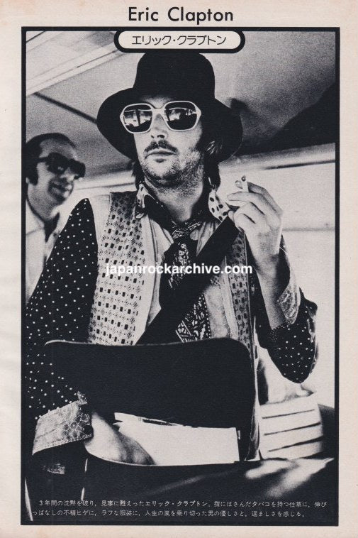Eric Clapton 1974/10 Japan music press clipping - pinup