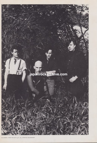 Classix Nouveaux 1982/08 Japanese music press cutting clipping - photo pinup