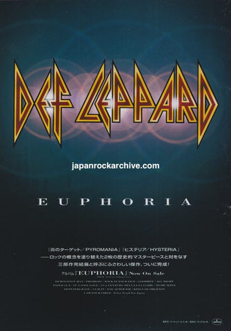 Def Leppard 1999/07 Euphoria Japan album promo ad
