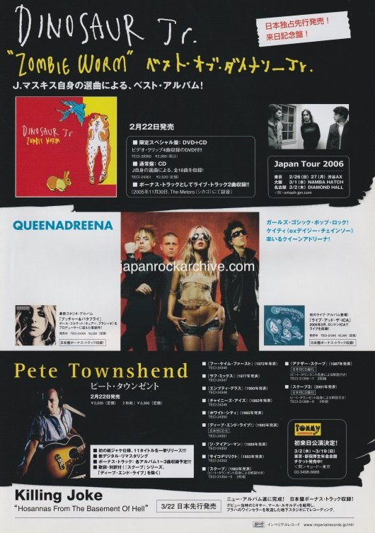 Dinosaur Jr. 2006/03 Zombie Worm Japan album / tour promo ad