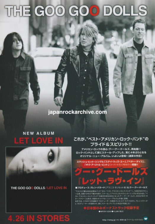 Goo Goo Dolls 2006/05 Let Love In Japan album promo ad