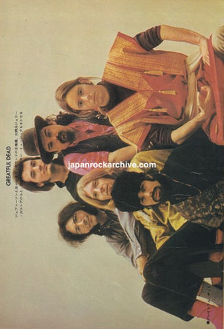 Grateful Dead 1971/01 Japanese music press cutting clipping - photo pinup poster