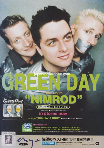 Green Day 1997/12 Nimrod Japan album promo ad