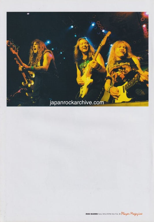 Iron Maiden 2003/11 Japanese music press cutting clipping - photo pinup