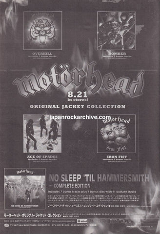 Motorhead 2002/09 Original Jacket Collection Japan album promo ad