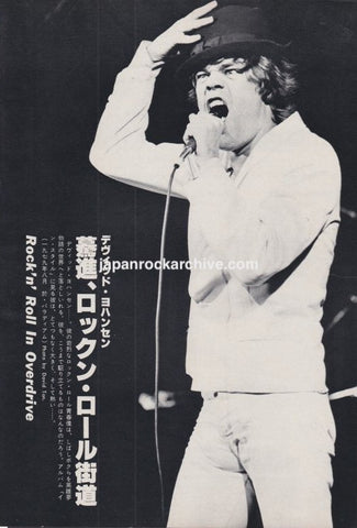 New York Dolls 1979/11 Japanese music press clipping - photo pinup - David Johansen