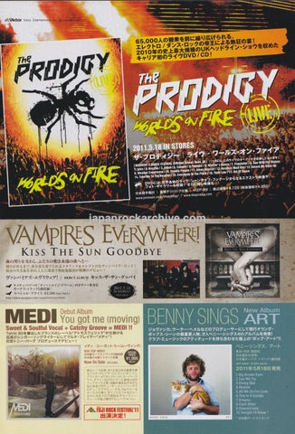 The Prodigy 2011/06 Worlds On Fire Live Japan album promo ad