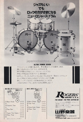 Rogers 1979/03 Drum Set Japan promo ad