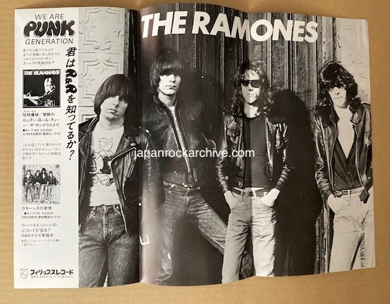 The Runaways / Ramones 1976 Japan pin-up poster