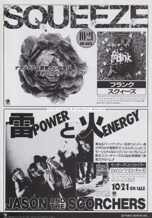 Squeeze 1989/12 Frank Japan album promo ad