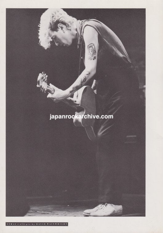 Stray Cats 1981/07 Japanese music press cutting clipping - photo pinup poster