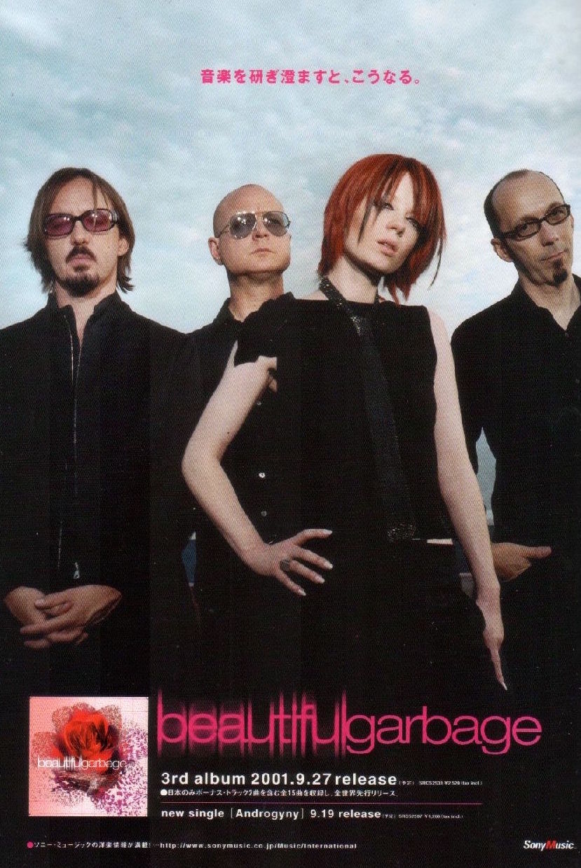 Garbage 2001/09 Beautiful Garbage Japan album promo ad