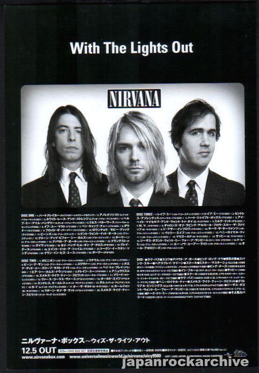 Nirvana 2005/01 With The Lights Out Japan album promo ad
