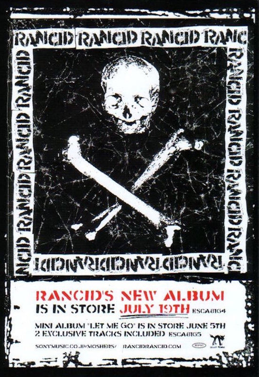 Rancid 2000/08 S/T Japan album promo ad